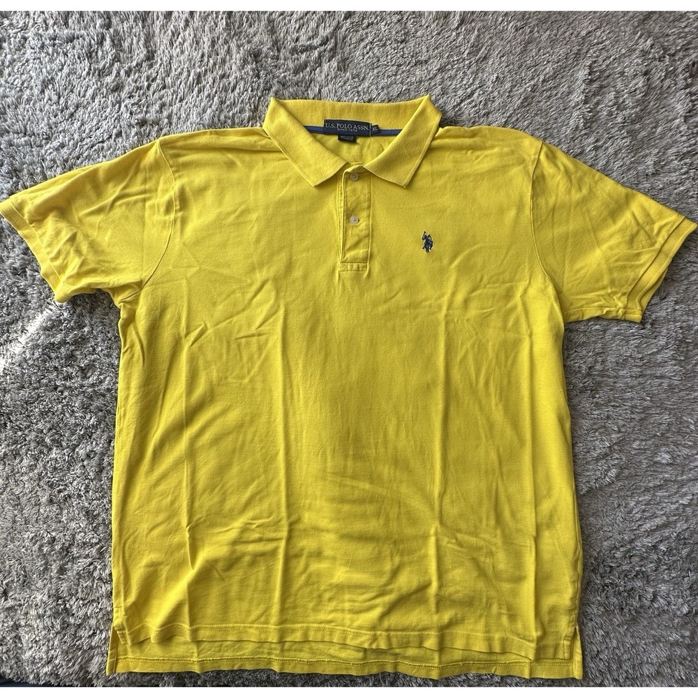 US Polo Assn Polo Shirt Men's Yellow Size XL